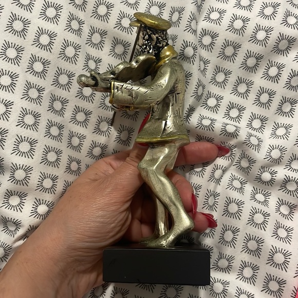 💙 Judaica 925 SC Craftsman Fiddler Violinist Figure approximately 7 inches Tall - Picture 5 of 8